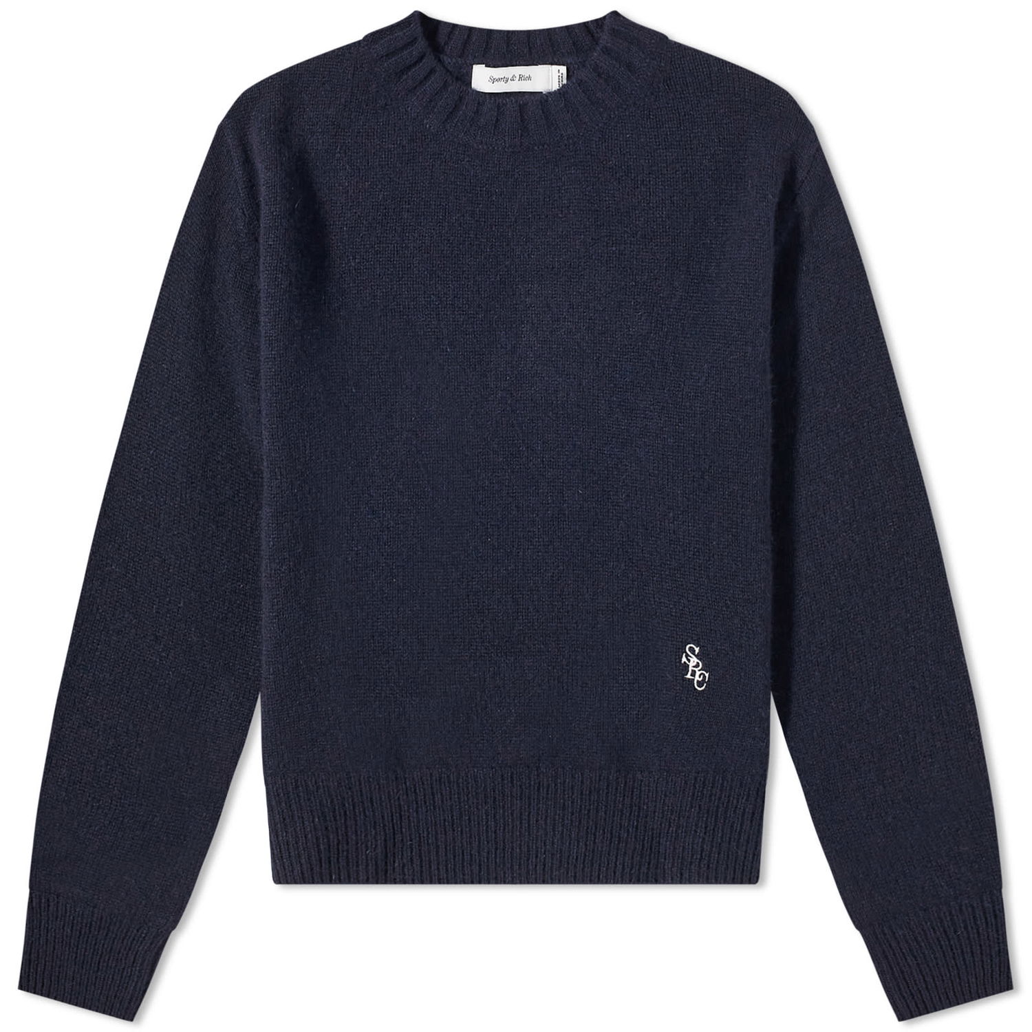 Sweater Sporty & Rich Itzel Cashmere Crew Knit Mørkeblå | CR731NA, 0