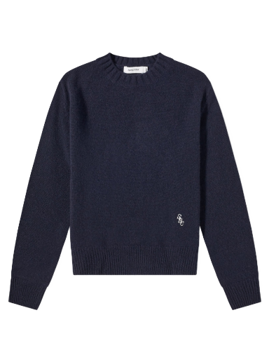 Sweater Sporty & Rich Itzel Cashmere Crew Knit Mørkeblå | CR731NA