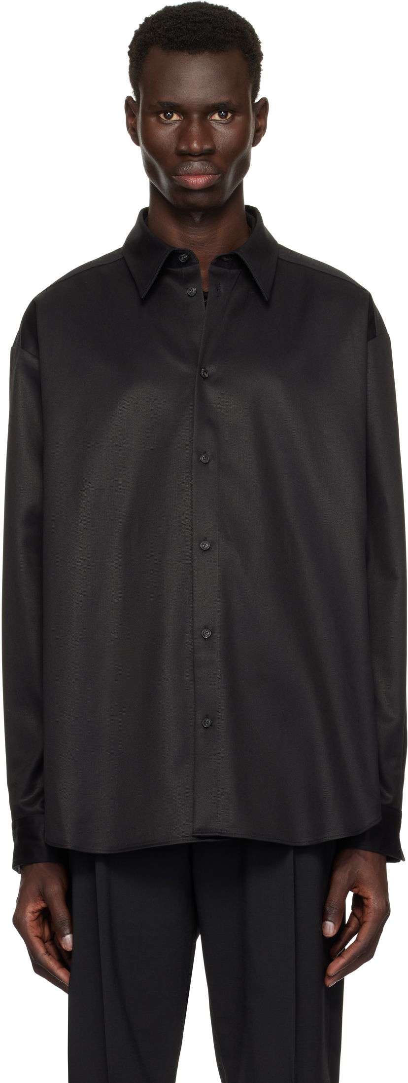 Skjorte BOSS HUGO Twill Shirt Sort | 50534282
