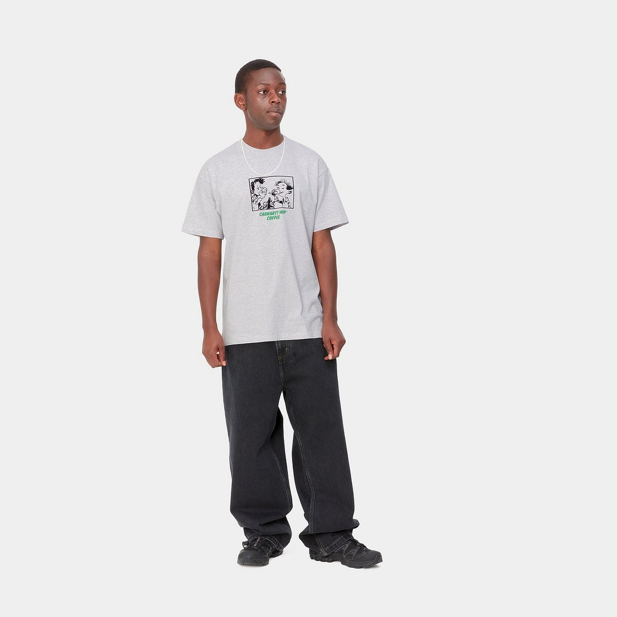 T-shirt Carhartt WIP Coffee T-Shirt Grå | I032119_482_XX, 1