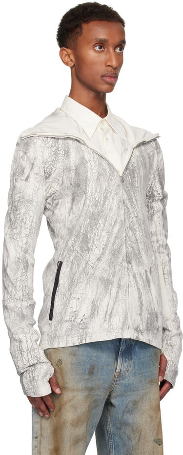Sweatshirt Acne Studios Acne Studios Dyed Zip-Up Hoodie Grå | BI0203-, 4