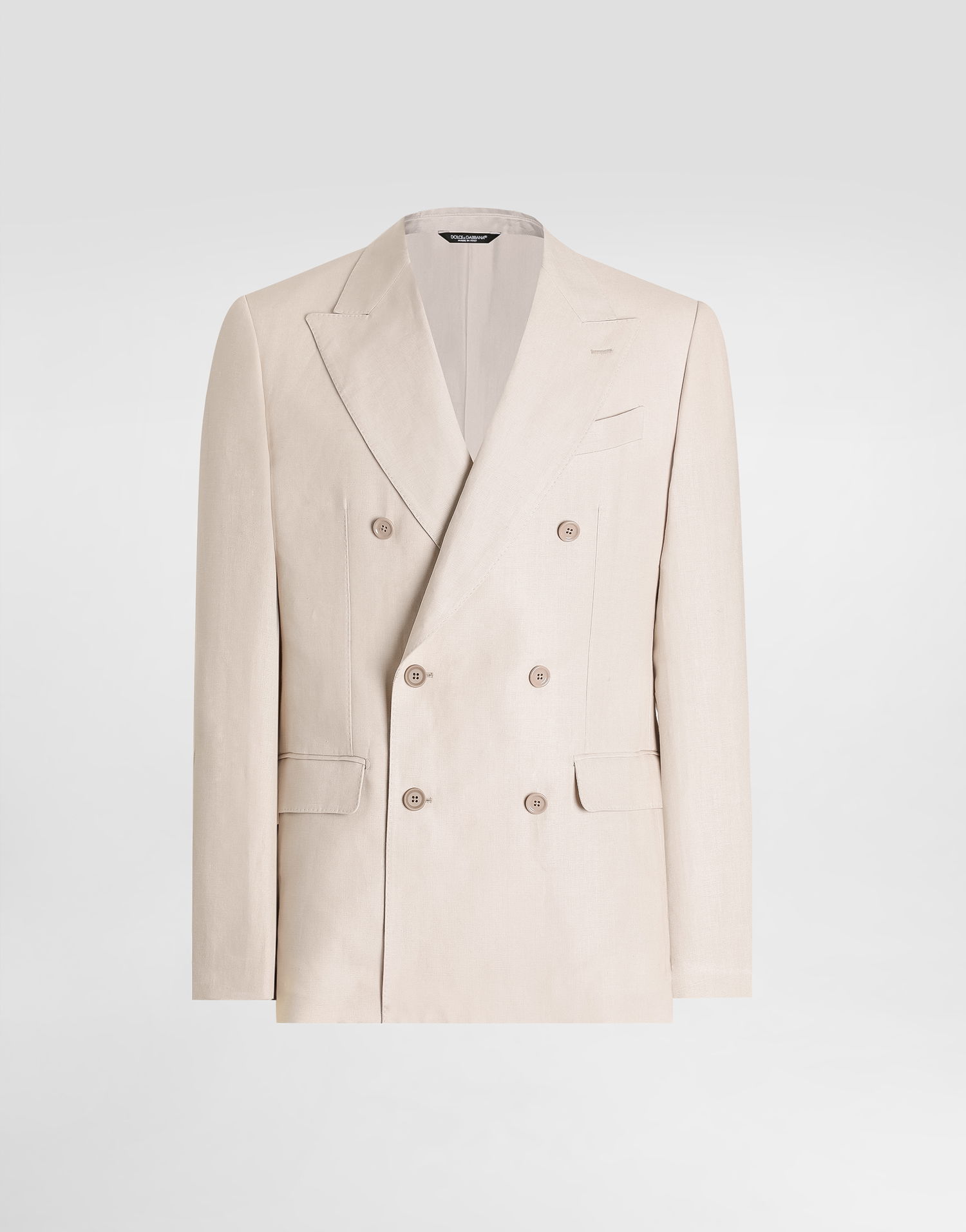 Jakke Dolce & Gabbana Dolce & Gabbana Double-breasted Linen Jacket Beige | G2QS7TFU4MCM0722, 0