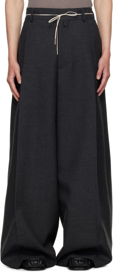 Bukser Dries Van Noten Dries Van Noten Wide Leg Pleated Trousers Grå | 252-020915-2247, 0