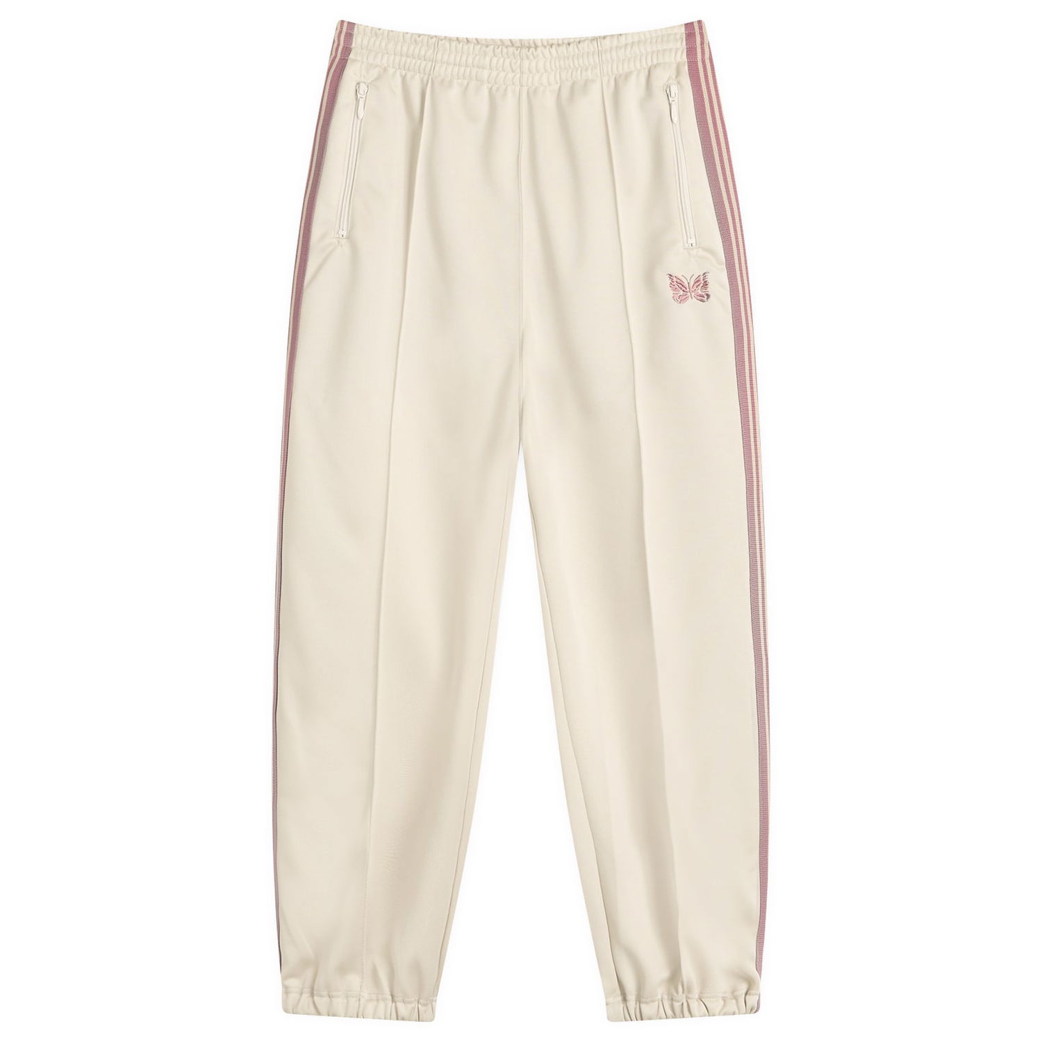 Joggingbukser Needles Needles Poly Smooth Zipped Track Pants, Size Large Beige | QV310-A, 1
