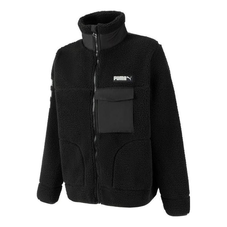Jakke Puma Art Of Sherpa Zip Jacket Sort | 539707-01