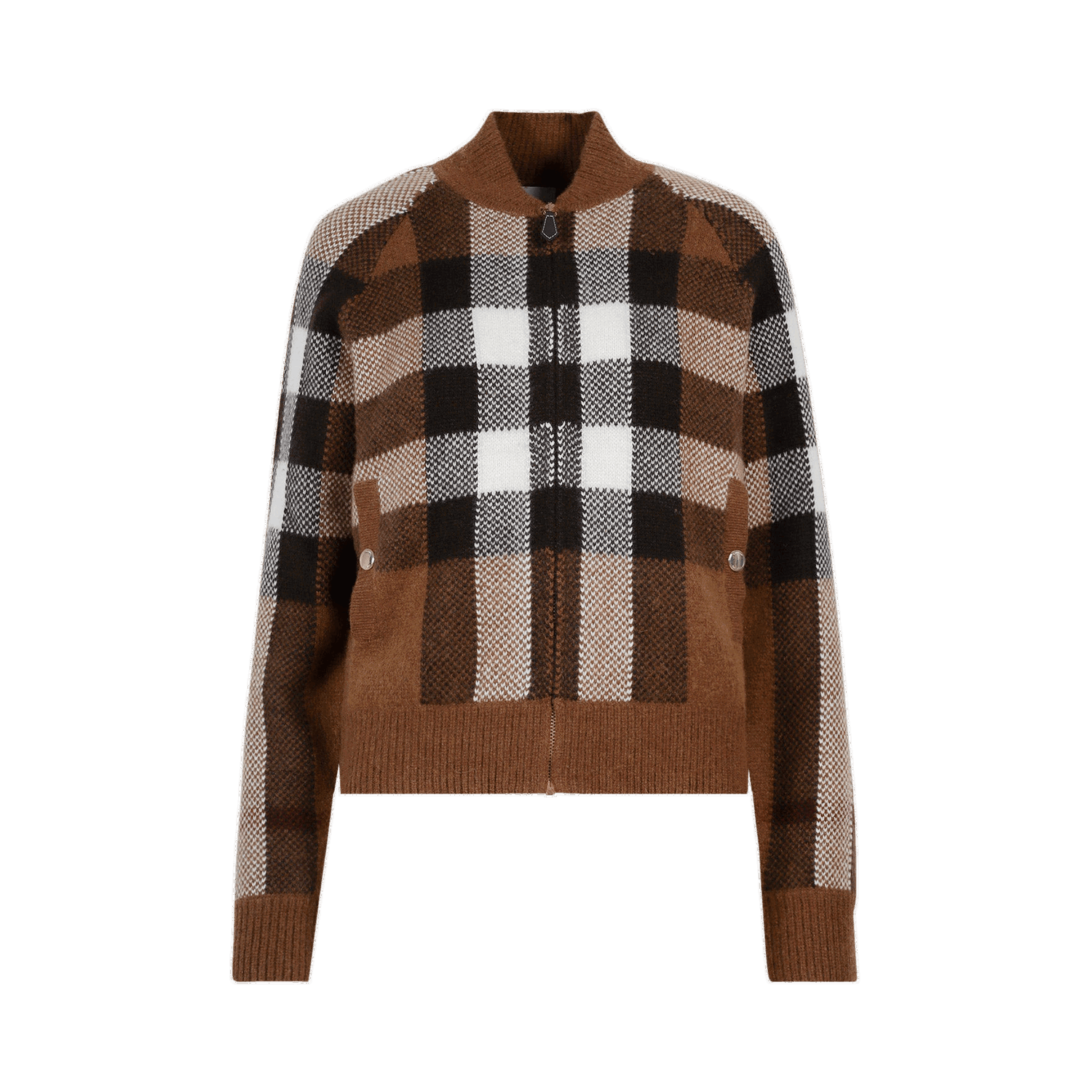 Bomberjakke Burberry Intarsia Check Bomber Jacket Brun | 8048445, 0
