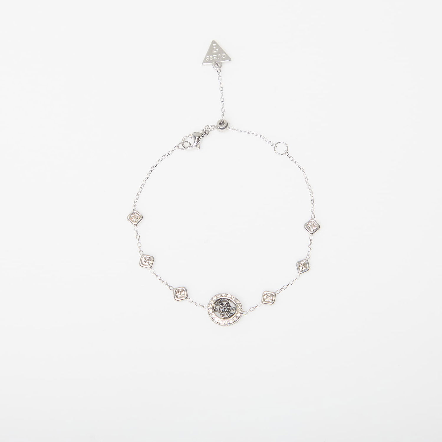 Armbånd GUESS 4G Crush Crystal-Set Bracelet Metalisk | JUBB04156JWRH-SILVER, 0