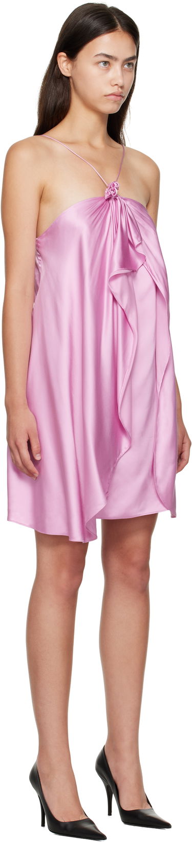 Kjole Acne Studios Draped Halter Minidress Lyserød | A20831-, 1