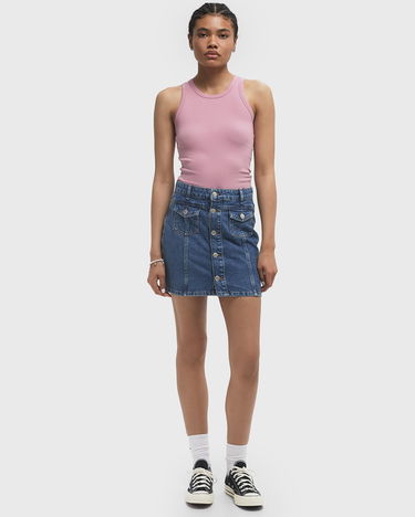 Nederdel envii Lennox Denim Button-Front Mini Skirt Blå | E25100049-CLR000667, 2