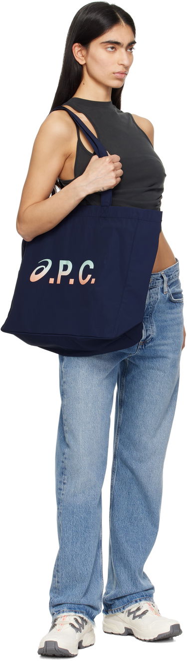 Mulepose A.P.C. A.P.C. ASICS Edition Diane Shopping Tote Mørkeblå | PSAKM-M67002, 3