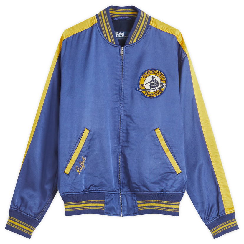 Bomberjakke Polo by Ralph Lauren Ralph Lauren Letterman Lined Bomber Jacket Blå | 710964567001
