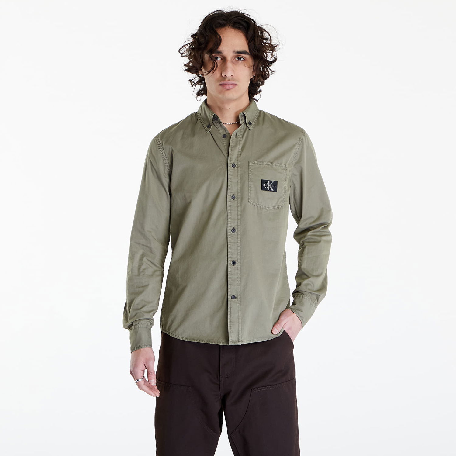 Skjorte CALVIN KLEIN Regular Shirt Grøn | J30J325772 LDY, 0