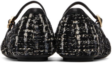Sneakers og sko Gianvito Rossi Carla Tweed Ballerina Flats Sort | G22223-05GOM-BCP, 1