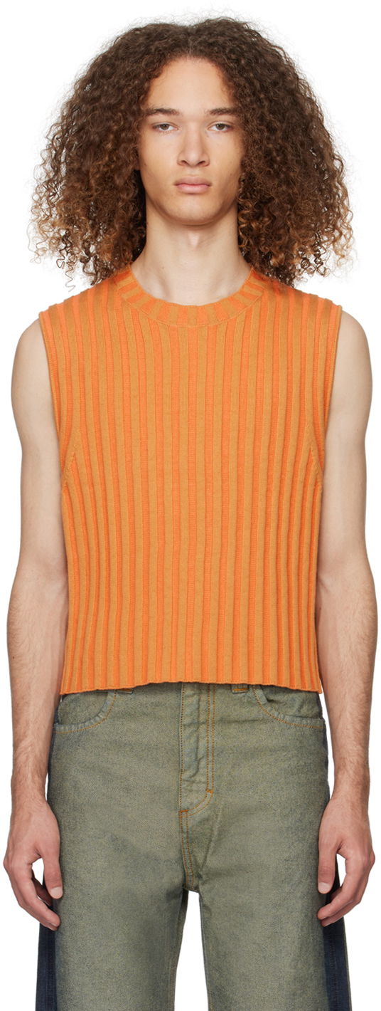 Sweater Eckhaus Latta Keyboard Vest Orange | 8025-EL-PS24-T - TURMERIC, 0