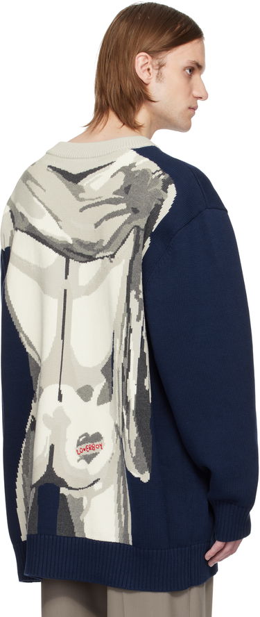 Sweater Charles Jeffrey Loverboy Charles Jeffrey LOVERBOY Bust Graphic Sweater Mørkeblå | 54091001, 2