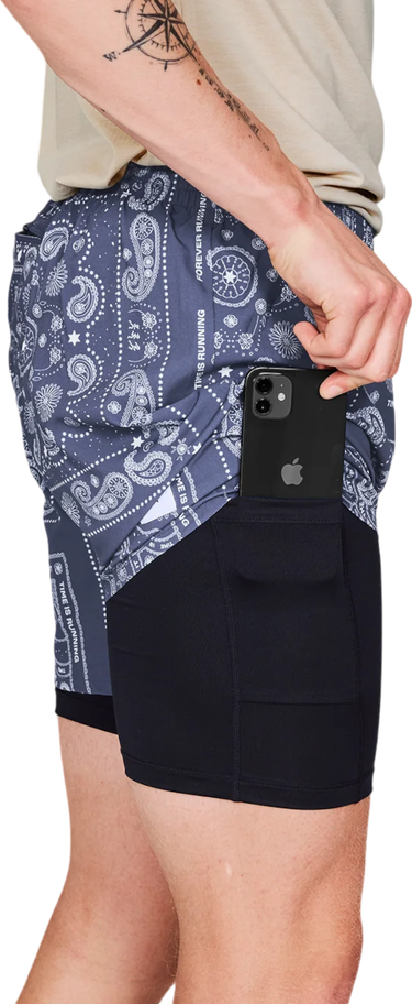 Shorts Saysky Saysky Paisley 2 In 1 5" Pace Shorts Mørkeblå | mmrsh03c1020, 1
