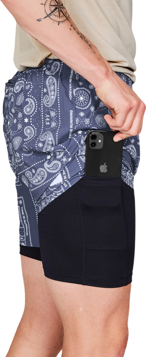 Shorts Saysky Saysky Paisley 2 In 1 5" Pace Shorts Mørkeblå | mmrsh03c1020, 1