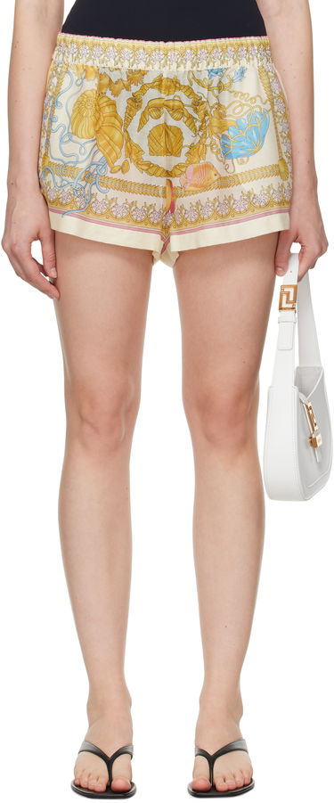 Shorts Versace Versace Underwater Barocco Print Cover-Up Shorts Beige | 1016576_1A15491, 0
