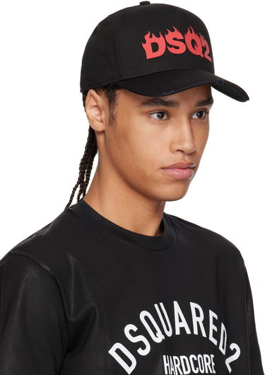 Kasket DSQUARED2 Dsquared2 Baseball Cap with Flames Logo Sort | BCM0915-05C00001-2124, 1