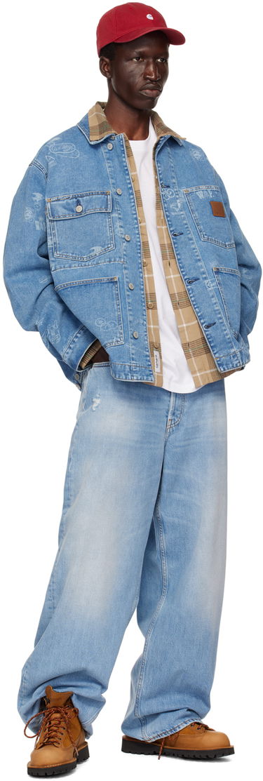 Jakke Carhartt WIP Stamp Print Denim Jacket Blå | I033743, 3