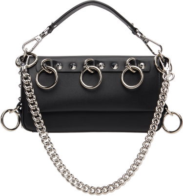 Håndtaske R13 Vivian Studded O-Ring Chain Bag Sort | R13WA061-A001, 0