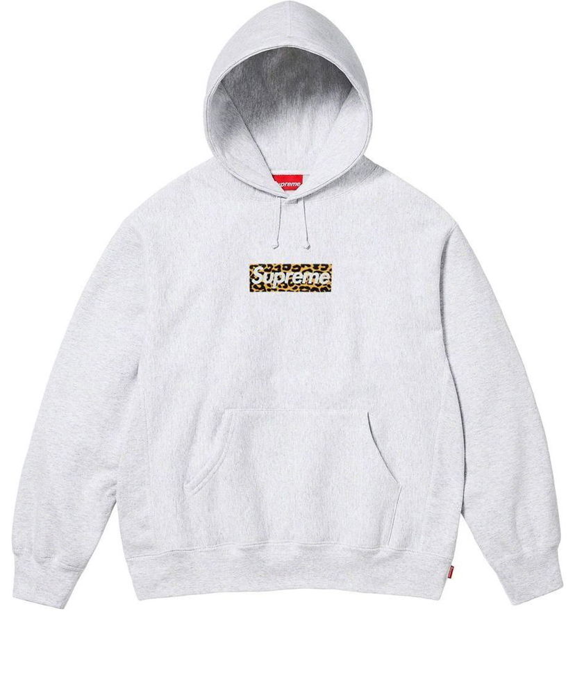 Sweatshirt Supreme Box Logo Print Hooded Sweatshirt Grå | SUP-SS24-106