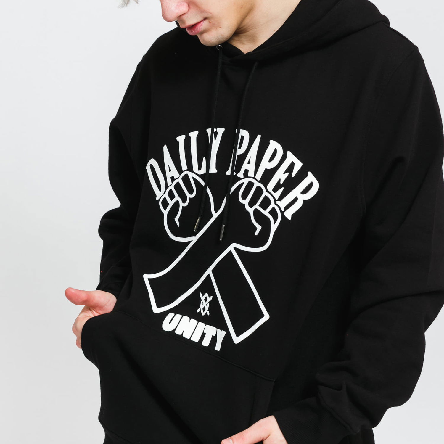 Sweatshirt DAILY PAPER Milo Hoodie Sort | 2211095, 1