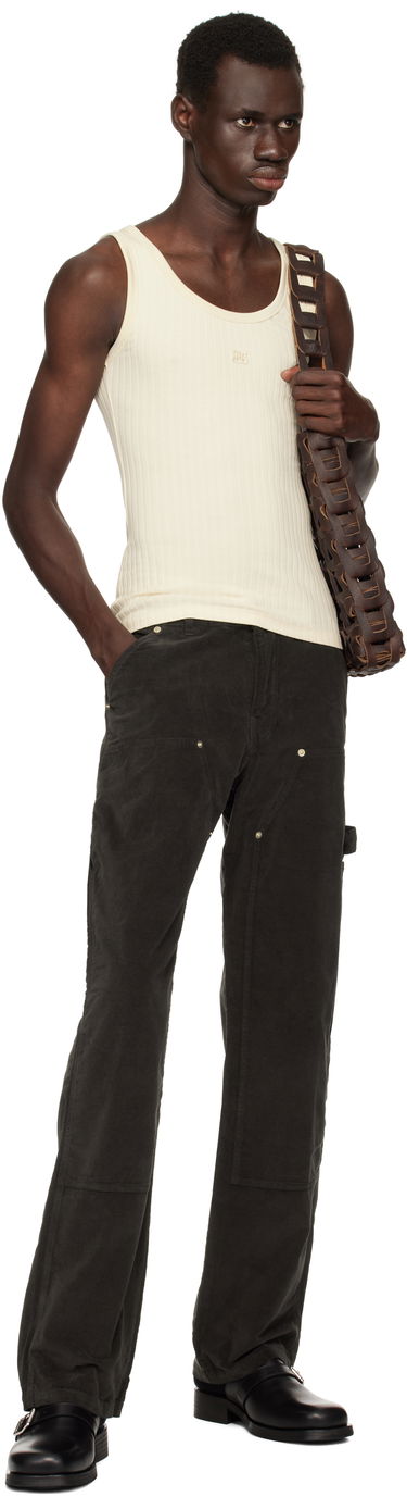 Tanktop Wales Bonner Wales Bonner Groove Tank Top Beige | WS25JE42-JE23-099 RIB JERSEY, 3
