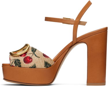 Skopleje Valentino Valentino Garavani VLogo Signature Cherryfic Platform Sandals Brun | 6W0S0FG2NNX, 2