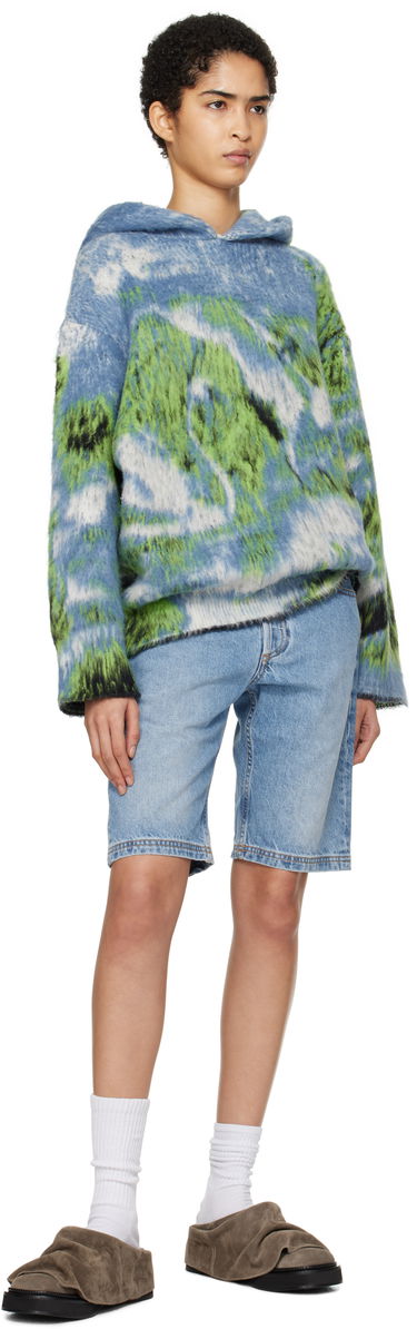 Sweatshirt The Attico Attico Swan Print Knit Hoodie Flerfarvet | 250WCK00114 MIX015AA, 3
