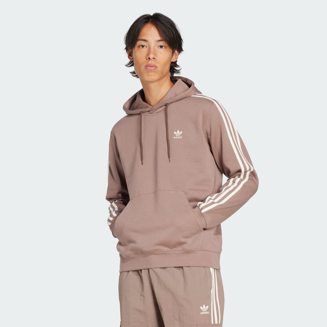 Sweatshirt adidas Performance Classics 3-Stripes Hoodie Brun | JP1000, 0