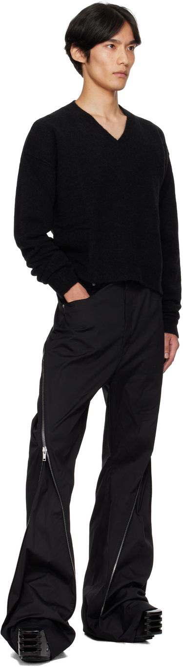 Sweater Rick Owens Rick Owens Concordians Tommy V-Neck Sweater Sort | RU02E1650 KWP, 3