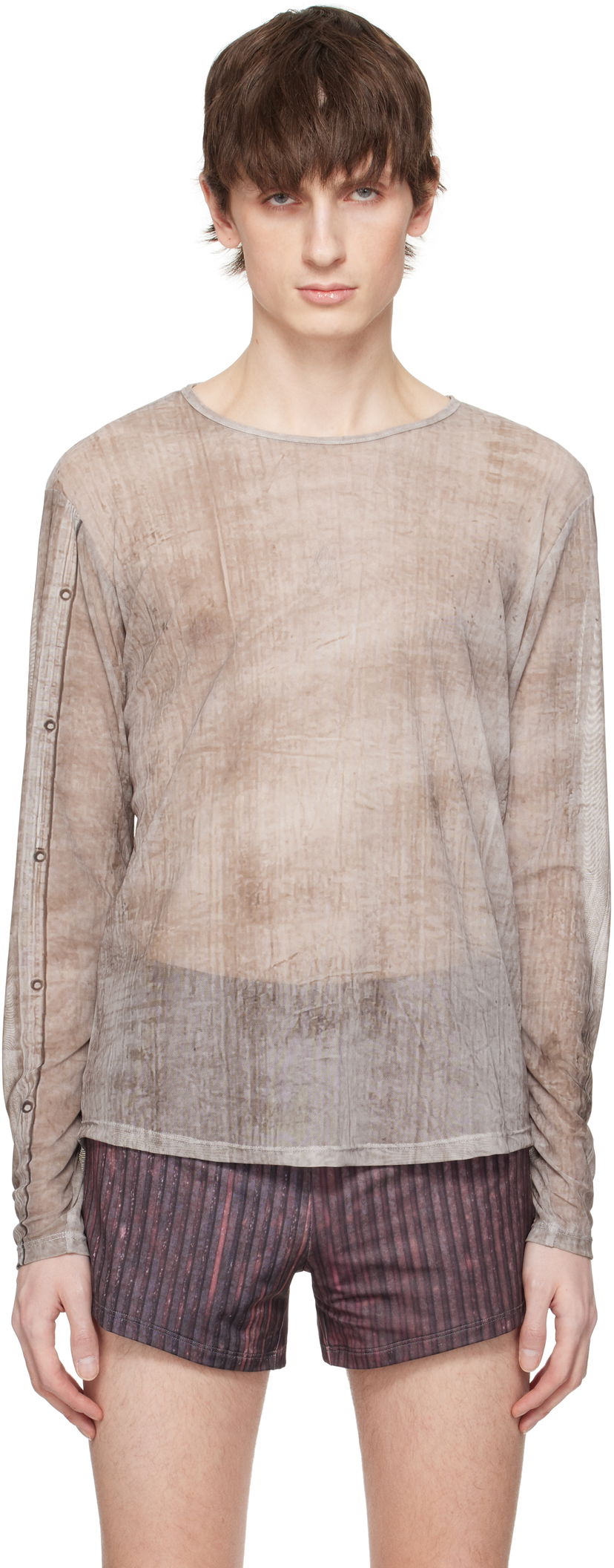 T-shirt Serapis Serapis Piraeus Truck Tarp Tech Long Sleeve T-Shirt Brun | SS25_TT_4L