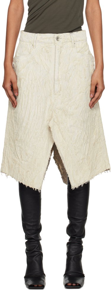 Nederdel Rick Owens Rick Owens Concordians Midi Skirt Hvid | RP02E4377 MMC, 0
