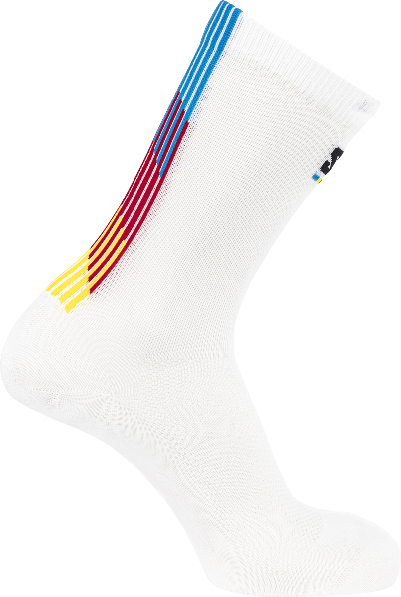 Sokker Salomon Salomon PULSE RACE FLAG CREW Socks Hvid | lc2625-300