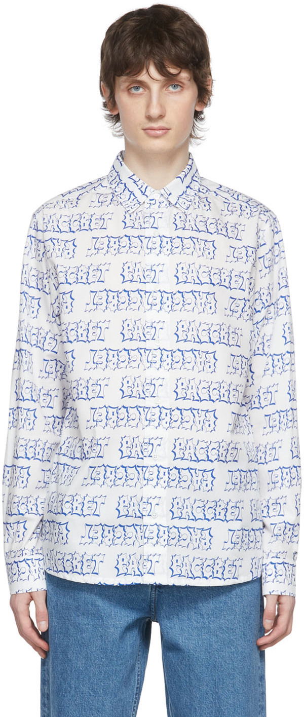 Skjorte PACCBET Rassvet White Cotton Shirt Turkis | PACC10B002