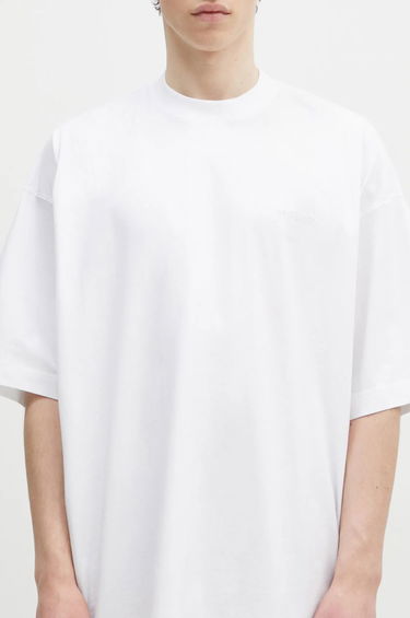 T-shirt VETEMENTS Embroidered Logo Oversized T-Shirt Hvid | UA66TR765W, 4
