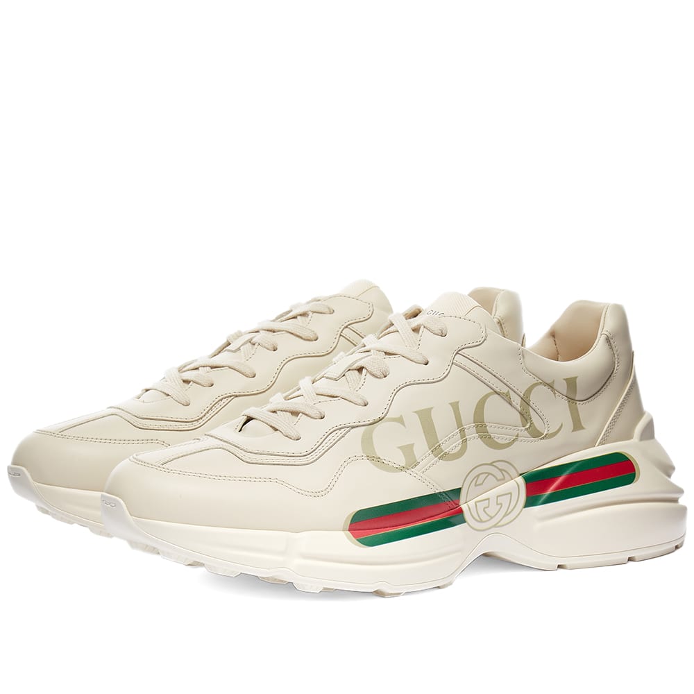 Sneakers og sko Gucci Ryhton Print Sneaker Ivory Beige | 500877-DRW00-9522, 1