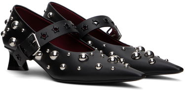 Sneakers og sko Stella McCartney Elsa Studded Kitten Heels Sort | 810422KP027, 3