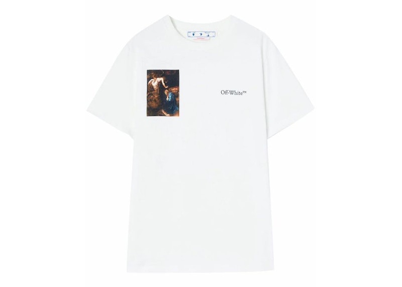 T-shirt Off-White Caravaggio Lute Slim S/S T-Shirt White Hvid | OMAA027S22JER0010110