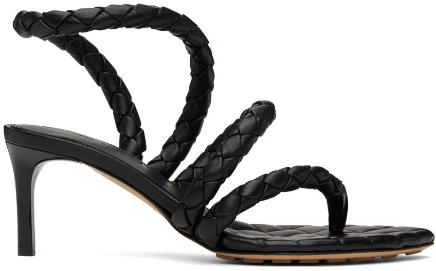 Sneakers og sko Bottega Veneta Leaf Heeled Sandals Sort | 786915 V3Y50, 0