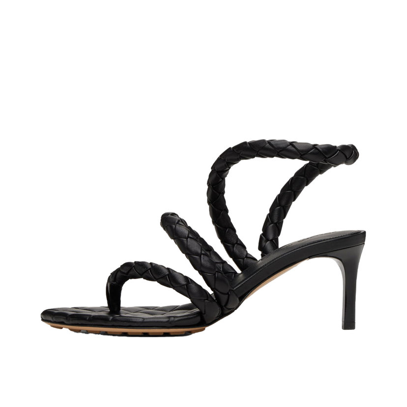 Sneakers og sko Bottega Veneta Leaf Heeled Sandals Sort | 786915 V3Y50