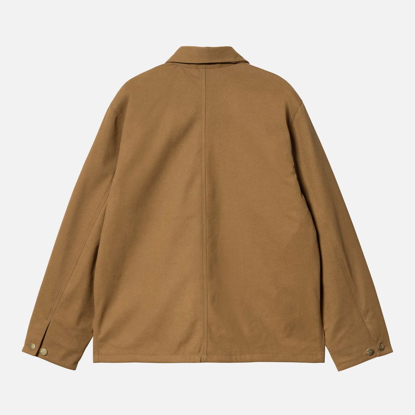 Frakker Carhartt WIP Faux Suede Michigan Coat - Hamilton Brown Brun | I033717-HZXX