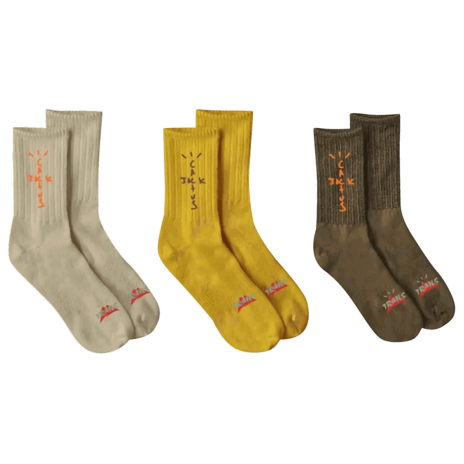 Undertøj og sokker Cactus Jack by Travis Scott Cactus Trails Hiking Socks Pack Flerfarvet | CJNT AS25 BROW, 0