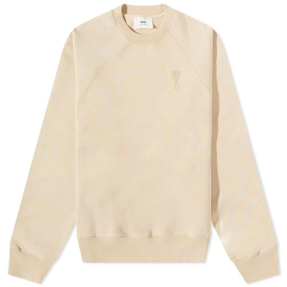 Sweatshirt AMI Tonal Small A Heart Crew Sweat Beige | USW004-747-714, 0