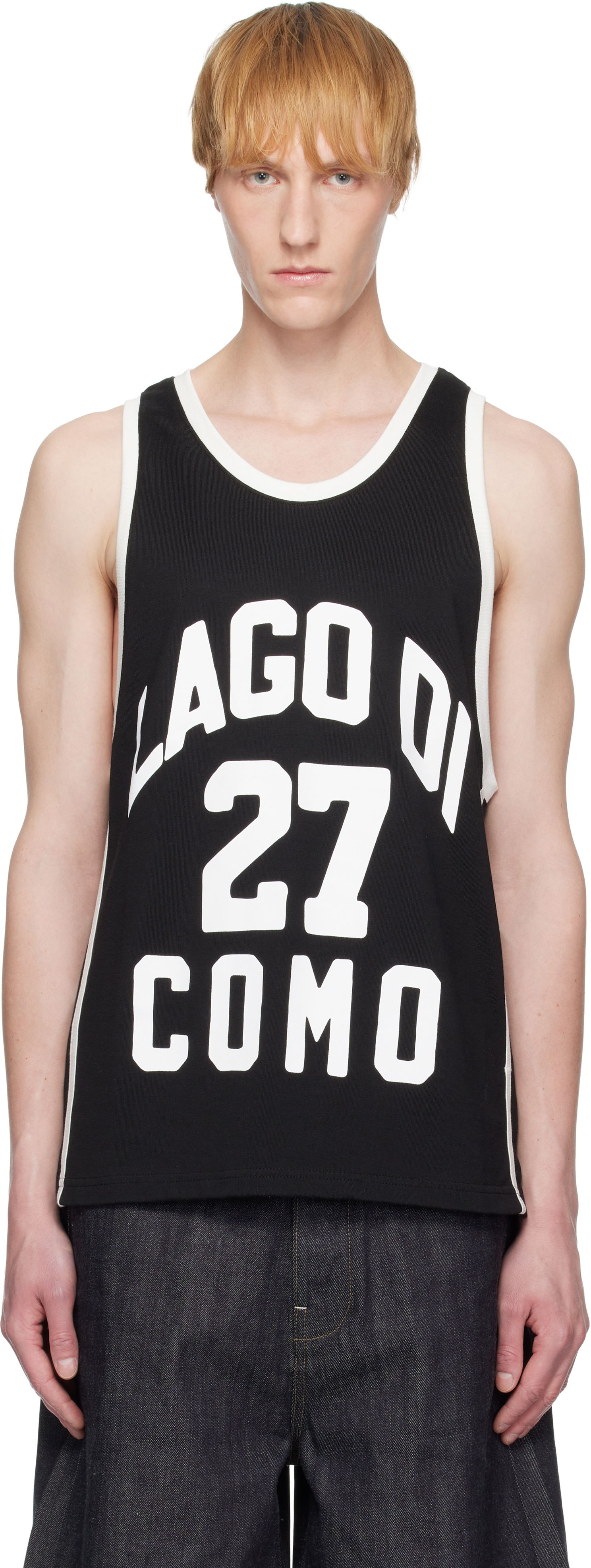 Tanktop Rhude Rhude Como 1907 Edition Jersey Tank Top Sort | RHSS25TA01230, 0