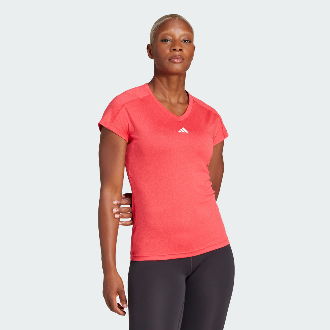 T-shirt adidas Performance Train Essentials Minimal V-Neck Tee Rød | JC9565, 0