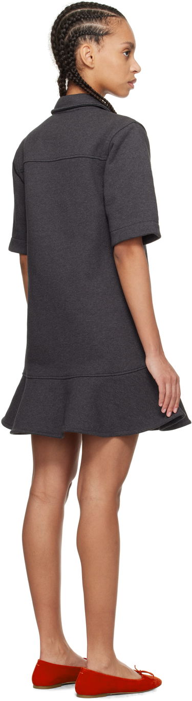 Kjole GANNI Ganni Heavy Fleece Mini Dress Grå | T4108, 2