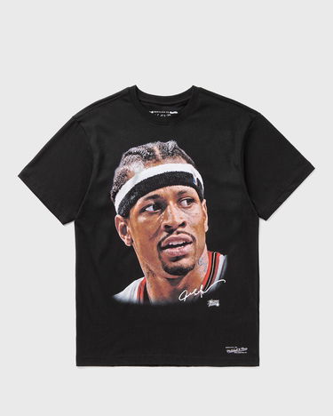 T-shirt Mitchell & Ness NBA Philadelphia 76ers Allen Iverson Big Face T-Shirt Sort | SS13861-P76BLCK, 1