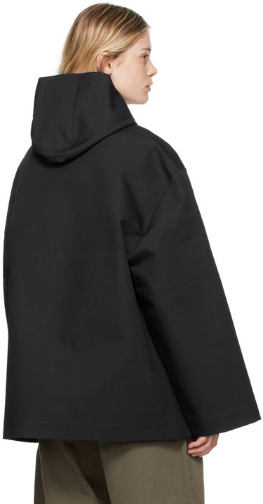 Sweatshirt Studio Nicholson Studio Nicholson Raine Hooded Zip-Up Jacket Sort | RAINE SNM - 1190, 2